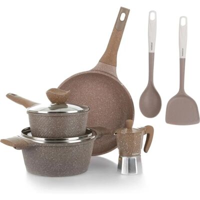 Altri Brand Juego de Ollas antiadherentes 8 piezas - Juego de Cocina Altri Brand Juego de Ollas antiadherentes 8 piezas - Juego de Cocina