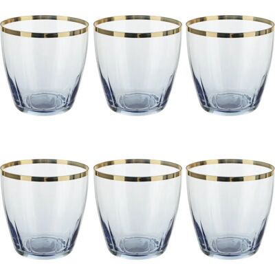 Altri Brand Ensemble de 6 verres d'eau bleus - 365 ml - Élégant et Festif Altri Brand Ensemble de 6 verres d'eau bleus - 365 ml - Élégant et Festif