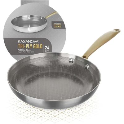 Padella KASANOVA in Acciaio Inox 24cm - Pentola da Cucina Padella KASANOVA in Acciaio Inox 24cm - Pentola da Cucina
