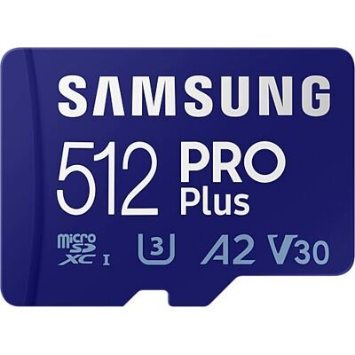 Scheda microSDXC Samsung Pro Plus 512GB - UHS-I Classe 10 Scheda microSDXC Samsung Pro Plus 512GB - UHS-I Classe 10