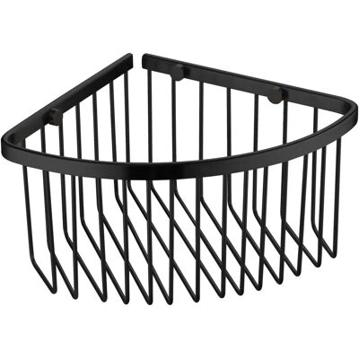 Estante de rincón Manillons Torrent - Negro Mate - Acero Inoxidable - 270x110x190 mm - Montaje en pared - Garantía 5 años Estante de rincón Manillons Torrent - Negro Mate - Acero Inoxidable - 270x110x190 mm - Montaje en pared - Garantía 5 años