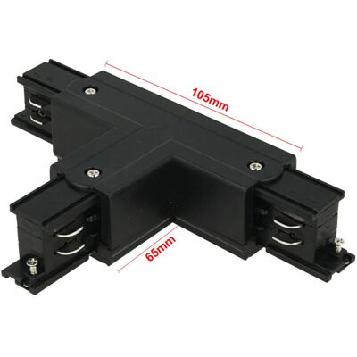LEDLUX CB40203 - Connettore a T Destro - Nero - Connettore LEDLUX CB40203 - Connettore a T Destro - Nero - Connettore