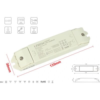 LEDLUX - LED Driver CC 300mA 10-33V - 10W LEDLUX - LED Driver CC 300mA 10-33V - 10W