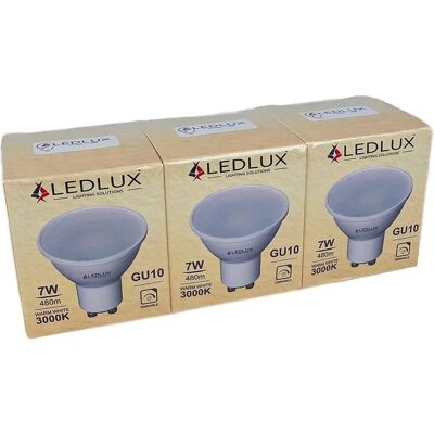 LEDLUX - Lampadina LED GU10 Dimmabile - 7W Bianco Caldo LEDLUX - Lampadina LED GU10 Dimmabile - 7W Bianco Caldo
