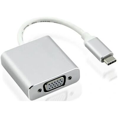Nilox NX080200122 - Adattatore USB Type-C a VGA - Argento Nilox NX080200122 - Adattatore USB Type-C a VGA - Argento