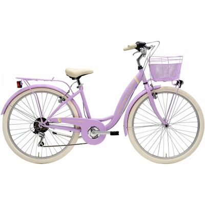 Bicicletta città Adriatica Panda 26 pollici viola con cestino Bicicletta città Adriatica Panda 26 pollici viola con cestino