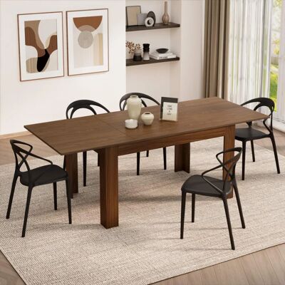 Table extensible Easy Noyer de Mobili Fiver - Publicité Table extensible Easy Noyer de Mobili Fiver - Publicité