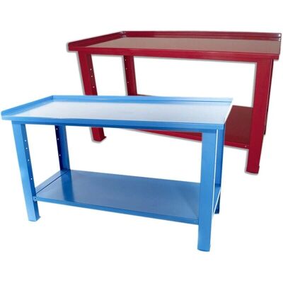 Banco da Lavoro SOGI 1,5m - Piano in Acciaio - Capacità 1000kg - Qualità Industriale Banco da Lavoro SOGI 1,5m - Piano in Acciaio - Capacità 1000kg - Qualità Industriale