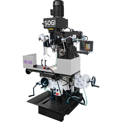Fresatrice verticale/horizontale SOGI FR-50 - 3 assi avanzamento automatico Fresatrice verticale/horizontale SOGI FR-50 - 3 assi avanzamento automatico