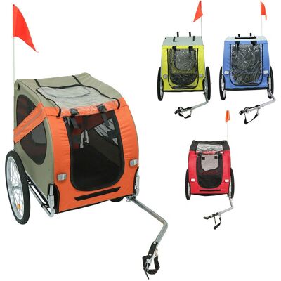 SKECTEN - Hunde-Fahrradanhänger - Grau-Orange - Fahrradanhänger für Hunde SKECTEN - Hunde-Fahrradanhänger - Grau-Orange - Fahrradanhänger für Hunde