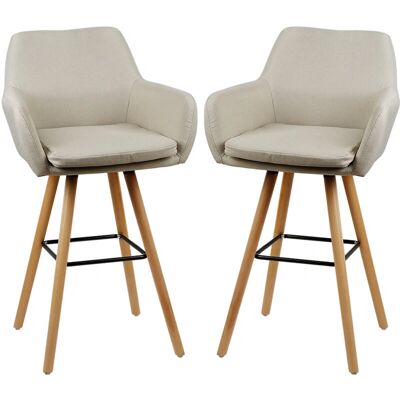 Skecten - Grant - Beige - Linen - Taburete de bar Skecten - Grant - Beige - Linen - Taburete de bar