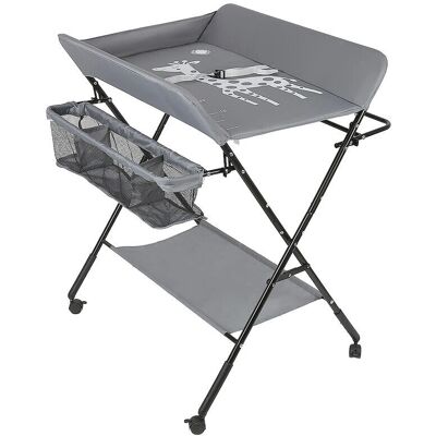 SKECTEN - Mesa para cambiar pañales plegable - Cesta de almacenamiento - Estructura de hierro SKECTEN - Mesa para cambiar pañales plegable - Cesta de almacenamiento - Estructura de hierro