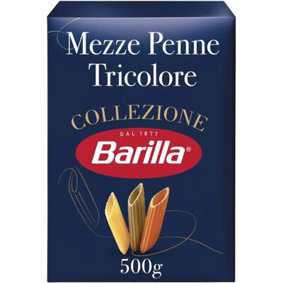Barilla Tricolore Penne Pasta - Kova durumvehnä, Tomaatti, Spinaatti - 500g Barilla Tricolore Penne Pasta - Kova durumvehnä, Tomaatti, Spinaatti - 500g