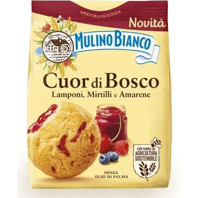 Mulino Bianco - Cuor di Bosco - malina - borůvka - třešeň - cookie Mulino Bianco - Cuor di Bosco - malina - borůvka - třešeň - cookie