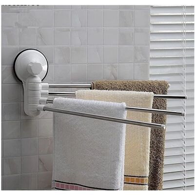 Trade Shop Soporte de Toallas de Pared de 4 Ganchos - Accesorio de Baño Trade Shop Soporte de Toallas de Pared de 4 Ganchos - Accesorio de Baño