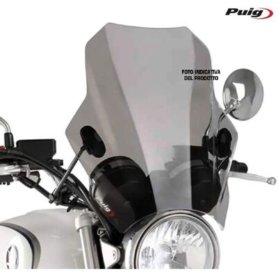 Puig Motorcycle Windshield - Fume Dark Smoke - 430x390mm - Universal Fit Puig Motorcycle Windshield - Fume Dark Smoke - 430x390mm - Universal Fit