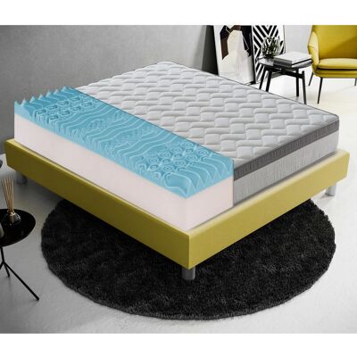 Materassiedoghe - Colchón 150x200 de espuma viscoelástica - 9 zonas diferenciadas - 26 cm - Colchón Materassiedoghe - Colchón 150x200 de espuma viscoelástica - 9 zonas diferenciadas - 26 cm - Colchón