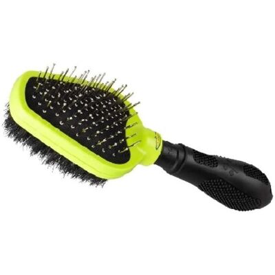 Cepillo Doble FURMINATOR - Púas de metal y cerdas de jabalí - Herramienta de peluquería para mascotas Cepillo Doble FURMINATOR - Púas de metal y cerdas de jabalí - Herramienta de peluquería para mascotas