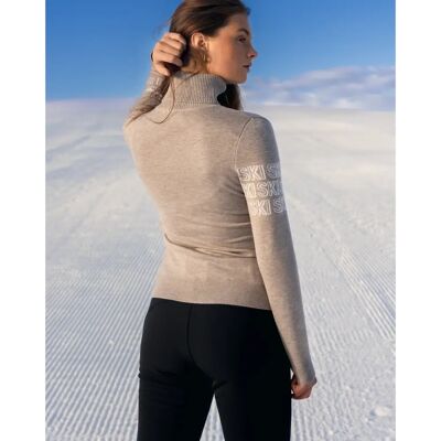 FAMME - Après-ski Genser - Beige/White - M FAMME - Après-ski Genser - Beige/White - M