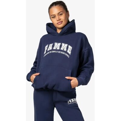 FAMME Équilibre Oversized Hoodie - Blå - Hoodie FAMME Équilibre Oversized Hoodie - Blå - Hoodie