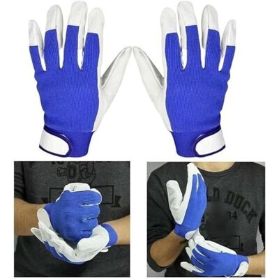 DPZO - SGLV - Azul Blanco - Cuero de oveja - Guantes de soldadura DPZO - SGLV - Azul Blanco - Cuero de oveja - Guantes de soldadura
