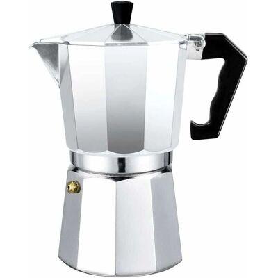 ULISEM - Macchina per caffè espresso Italian Moka Express in alluminio - 9 cups - transparent lid - Moka pot ULISEM - Macchina per caffè espresso Italian Moka Express in alluminio - 9 cups - transparent lid - Moka pot
