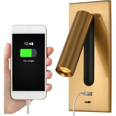 ULISEM - Reading Lamp - USB - Cabeza ajustable - Reading lamp ULISEM - Reading Lamp - USB - Cabeza ajustable - Reading lamp