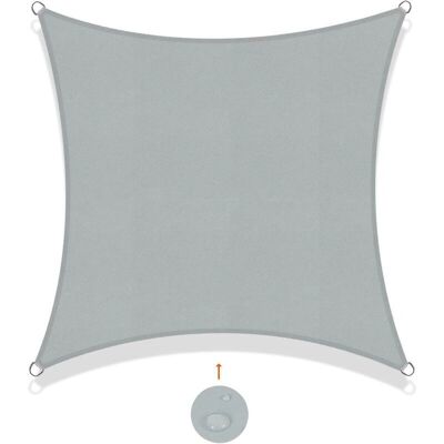 AIPERQ - 3x3m Rectangular Shade Sail - Gray - Shade Sail AIPERQ - 3x3m Rectangular Shade Sail - Gray - Shade Sail
