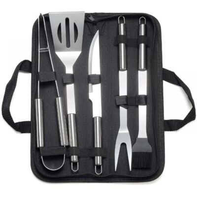 AIPERQ - BBQ Utensil Set - Stainless - 5pc - Barbecue AIPERQ - BBQ Utensil Set - Stainless - 5pc - Barbecue