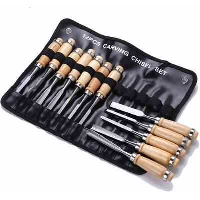 AIPERQ - Eleoption - 12-piece - Juego de formones madera AIPERQ - Eleoption - 12-piece - Juego de formones madera
