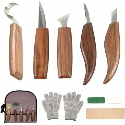 ODIPIE - Carving Set - Carbon Steel - 10-Pc - Wood Tools ODIPIE - Carving Set - Carbon Steel - 10-Pc - Wood Tools