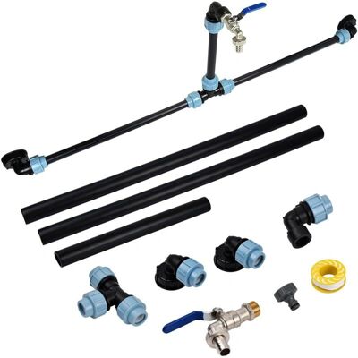 AIPERQ - 1/2in-1/4in Tee - Negro - Conector de manguera de jardín AIPERQ - 1/2in-1/4in Tee - Negro - Conector de manguera de jardín
