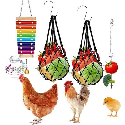 AIPERQ - ChickenXylo - Nylon pockets - Poultry toy kit AIPERQ - ChickenXylo - Nylon pockets - Poultry toy kit