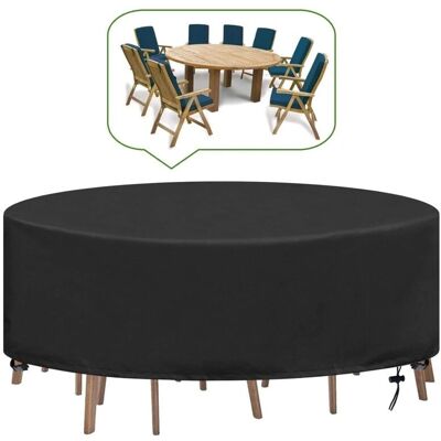 Aiperq - Funda redonda para mesa de jardín - Impermeable, resistente a los UV, Oxford, 230cm Aiperq - Funda redonda para mesa de jardín - Impermeable, resistente a los UV, Oxford, 230cm