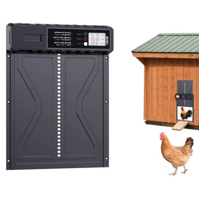 AIPERQ Chicken Coop Door - Waterproof LCD, Battery, Auto, 24h Timer AIPERQ Chicken Coop Door - Waterproof LCD, Battery, Auto, 24h Timer