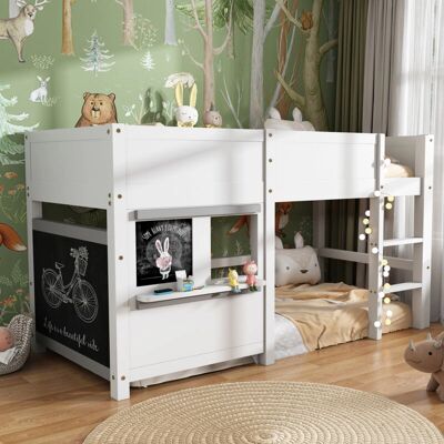 HAUSS SPOLE - LettoCasa90x200 - Blanco - Pino - Cama HAUSS SPOLE - LettoCasa90x200 - Blanco - Pino - Cama