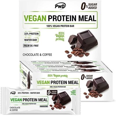 Pwd Veganer Proteinriegel - 35g - Mahlzeit, Schokolade & Kaffee Pwd Veganer Proteinriegel - 35g - Mahlzeit, Schokolade & Kaffee