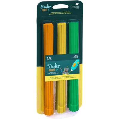 Filamento eco 3Doodler Start - Verde, Arancione, Giallo - Materiale di stampa 3D Filamento eco 3Doodler Start - Verde, Arancione, Giallo - Materiale di stampa 3D