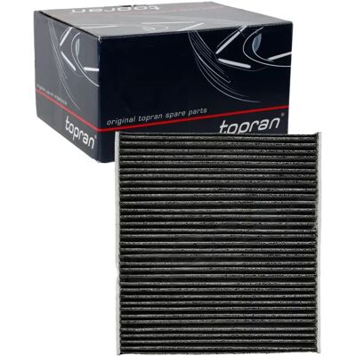 Topran Audi Seat Skoda VW Kabine Luftfilter - Aktivkul, Rektangulær Topran Audi Seat Skoda VW Kabine Luftfilter - Aktivkul, Rektangulær