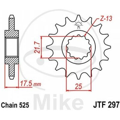 Jt Sprocket Honda 16T - Motorcycle Part Jt Sprocket Honda 16T - Motorcycle Part