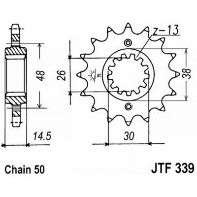 Jt Sprocket 750 Vfr F 1986-1987 - Sprocket Jt Sprocket 750 Vfr F 1986-1987 - Sprocket