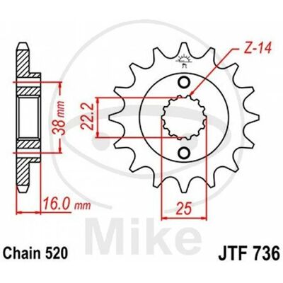 Jt Sprocket Z15 520 726.30.15 - Sprocket Jt Sprocket Z15 520 726.30.15 - Sprocket
