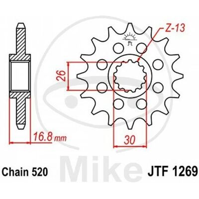 Jt Sprocket 17 Teeth Pitch 520 - Motorcycle Sprocket Jt Sprocket 17 Teeth Pitch 520 - Motorcycle Sprocket