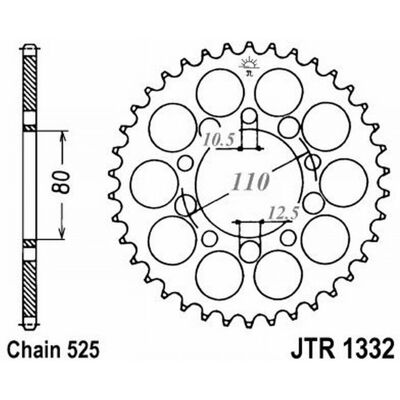 Crown Jt 1332 Z47 - Engine Sprocket for Honda - Africa Twin, Nighthawk, Bonneville Crown Jt 1332 Z47 - Engine Sprocket for Honda - Africa Twin, Nighthawk, Bonneville