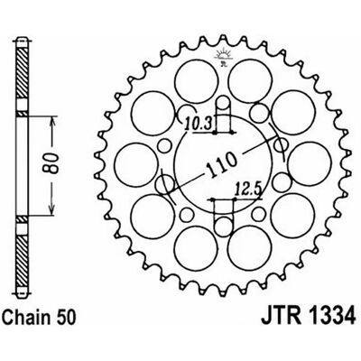 Corona Jt 1334 En Steel 43 Teeth - sprocket Corona Jt 1334 En Steel 43 Teeth - sprocket