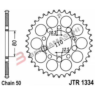 Jt Crown Z46 530 D.Int. 080 727.24.20 - Sprocket for Honda Interceptor 750/1000 Jt Crown Z46 530 D.Int. 080 727.24.20 - Sprocket for Honda Interceptor 750/1000