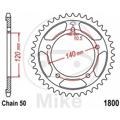 Corona Jt 1800 En Metallic 44 Teeth - Sprocket Corona Jt 1800 En Metallic 44 Teeth - Sprocket