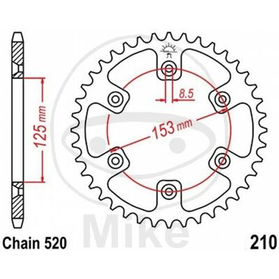 Jt Crown Z46 520 Black for Honda - Sprocket Jt Crown Z46 520 Black for Honda - Sprocket