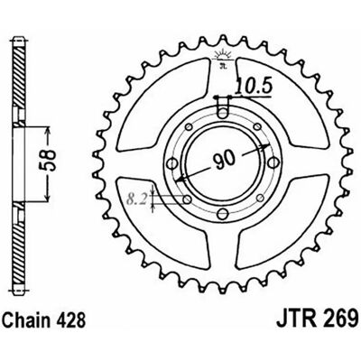 Crown Jt 269 Z40 - Timing Chain for Honda 185 XL S, Hyosung 125 Gs, Daelim 125 Vs Crown Jt 269 Z40 - Timing Chain for Honda 185 XL S, Hyosung 125 Gs, Daelim 125 Vs