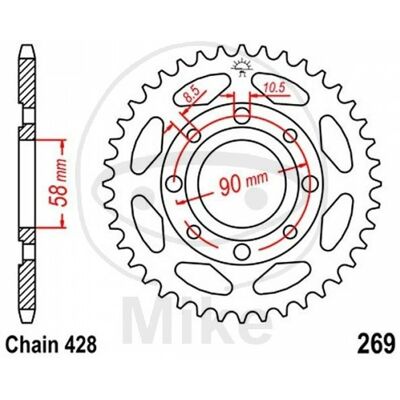 Jt Crown Z47 428 Black Sprocket Jt Crown Z47 428 Black Sprocket